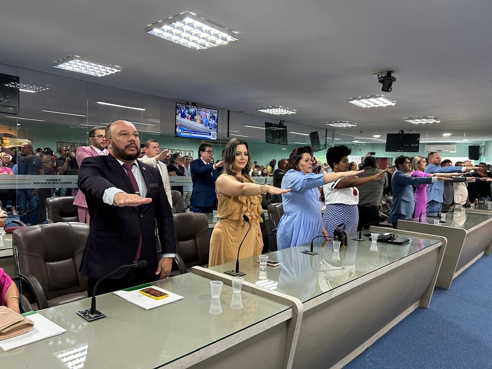Vereadores eleitos em Campina Grande tomam posse — Foto: Sandra Paula/TV Paraíba