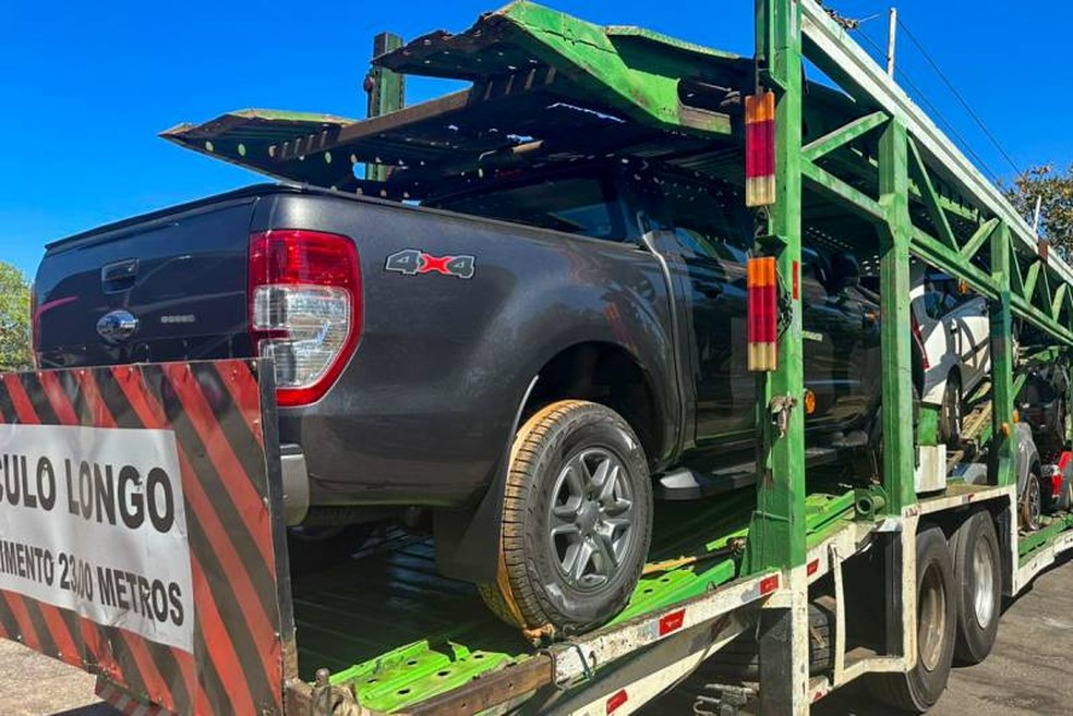 Veículos apreendidos em Conceição do Araguaia. — Foto: Divulgação