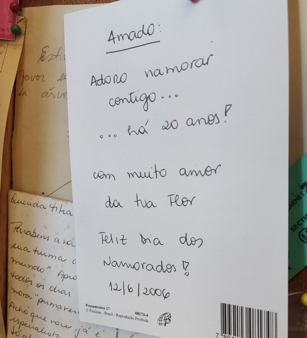 Recadinho apaixonado — Foto: Rafael Holanda/g1