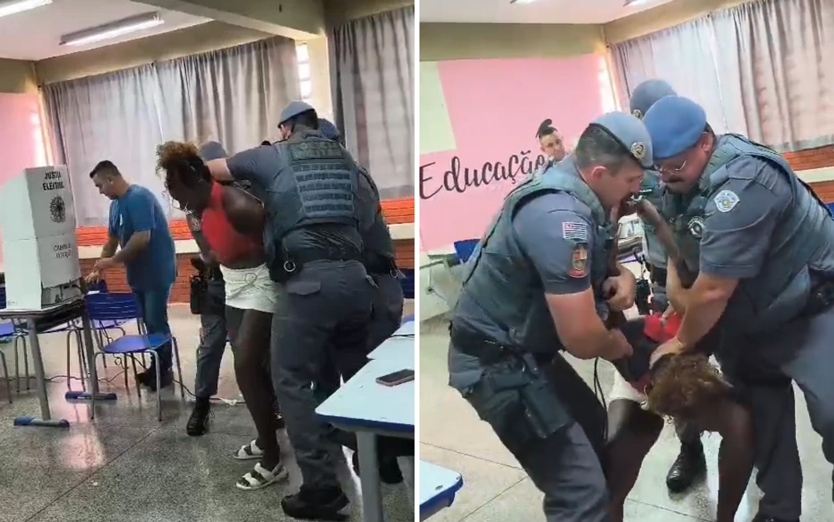 Eleitora é detida após tumulto em seção eleitoral no interior de São Paulo​‌​