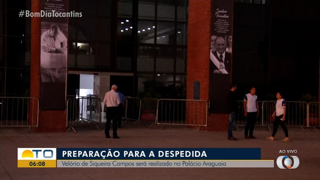 Velório do ex-governador Siqueira Campos é realizado no Palácio Araguaia, em Palmas
