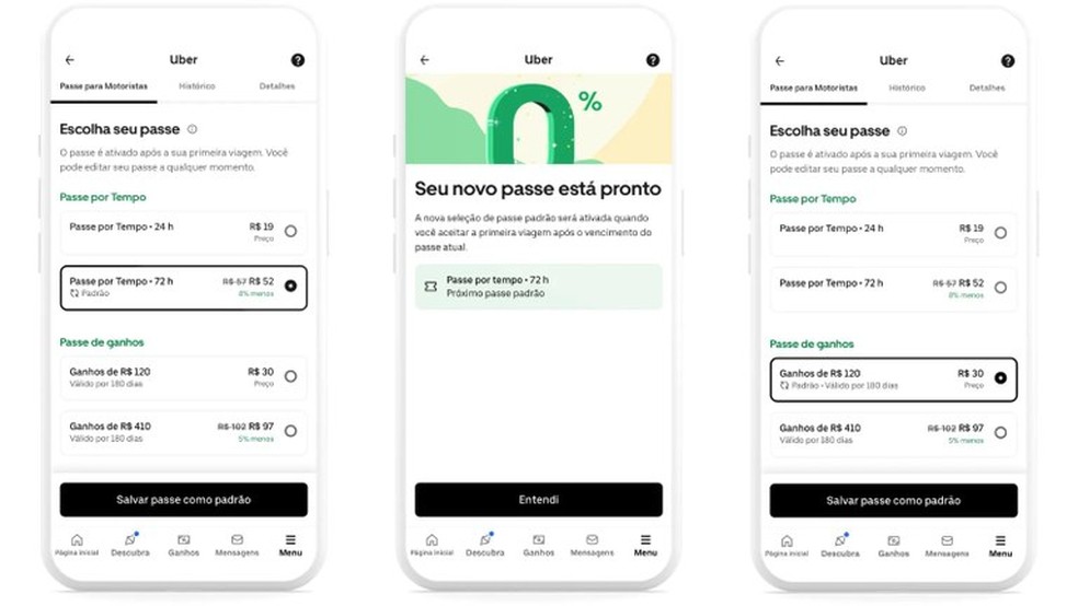 MPT processa Uber em R$ 321 milhões por cobrar taxa de motoristas para trabalhar — Foto: Reprodução/Uber/MPT