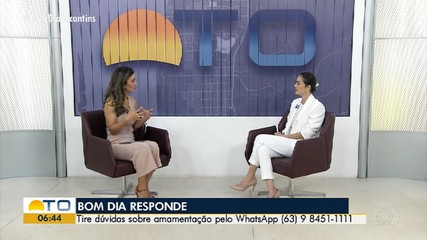 Coordenadora do banco de leite tira dúvidas sobre amamentação no Bom Dia Responde