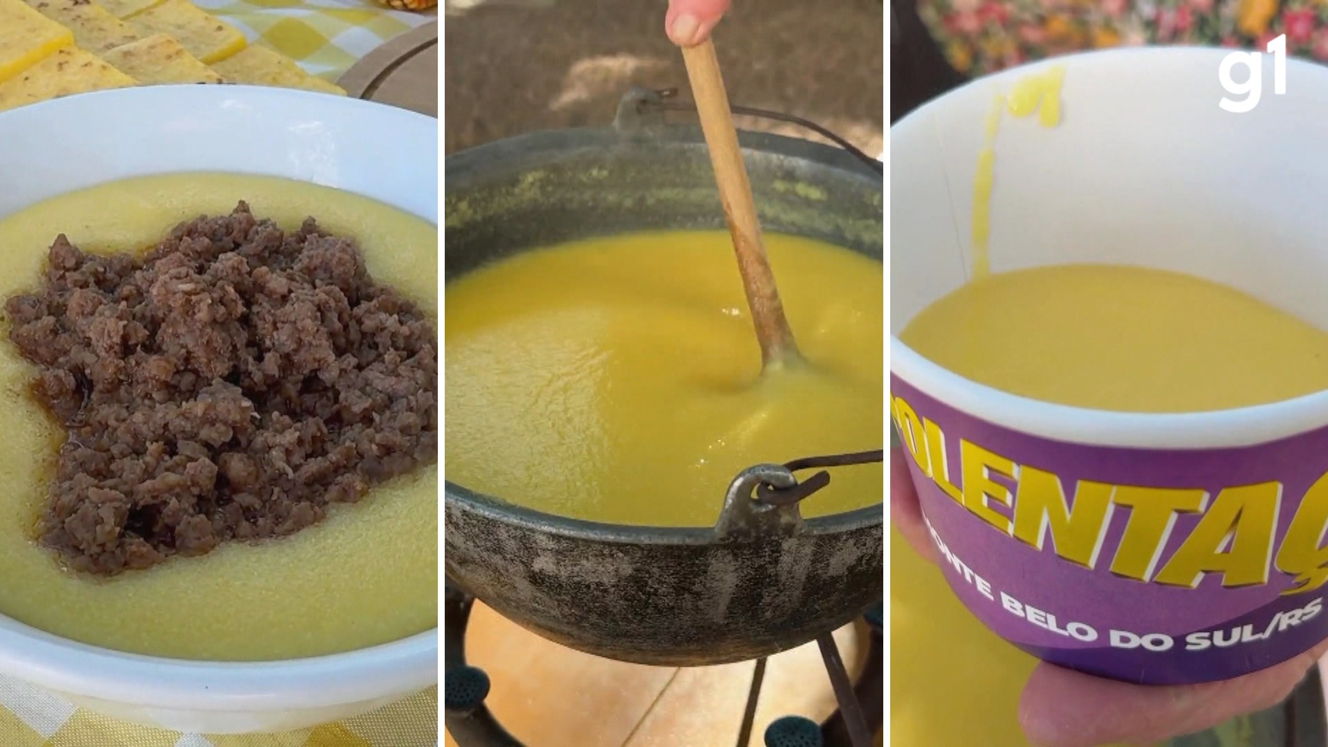 'Polentaço': Cidade de 3 mil habitantes prepara 1,5 tonelada de polenta para festa comunitária na Serra