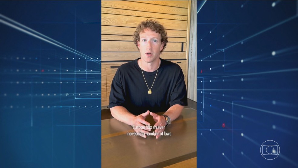 Mark Zuckerberg anunciou as mudanças do sistema de checagem em um vídeo — Foto: Reprodução/TV Globo