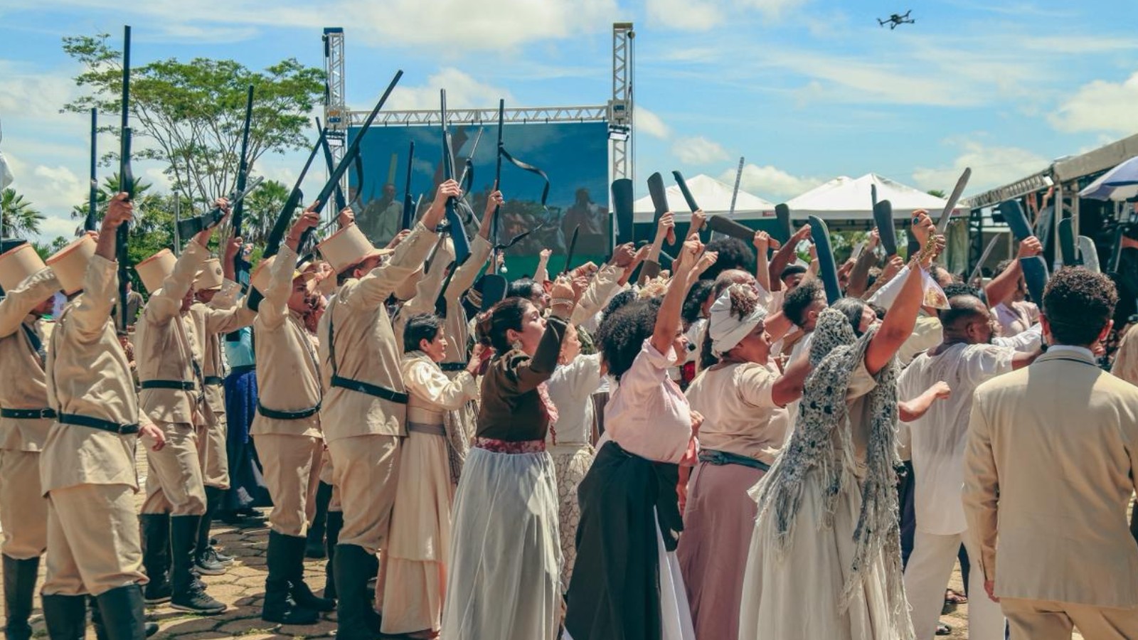 Celebração dos 203 anos da Batalha do Jenipapo é marcada por encenação da luta e entrega de medalhas