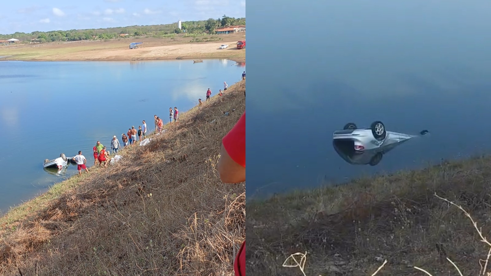 Três homens morrem após carro cair em açude na Grande Fortaleza
