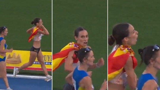 Atleta espanhola de marcha atlética comemora antes da hora, é ultrapassada e vira meme