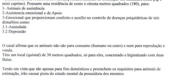 Laudo psquiátrico do casal de Votuporanga (SP) anexado ao processo — Foto: Arquivo pessoal