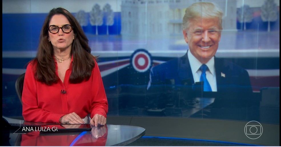 Donald Trump disse que irá decretar estado de emergência nos EUA para realizar deportação em massa — Foto: Imagem: Reprodução/TV Globo