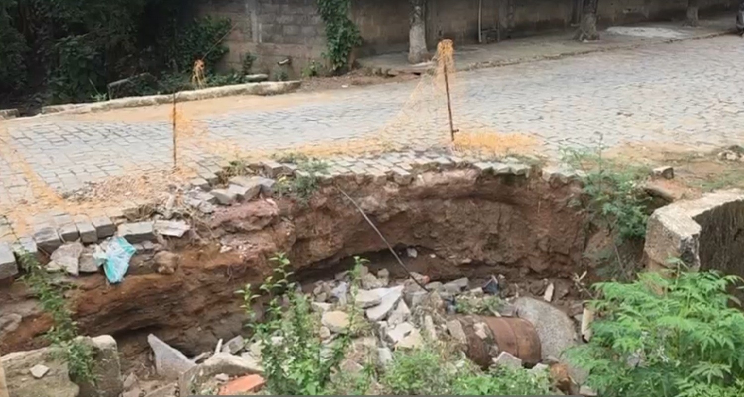 Cratera preocupa moradores de Ourânia, há mais de três anos sem obras em Natividade