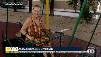 Palmas recebe novo parque adaptado para crianças e adultos com deficiência