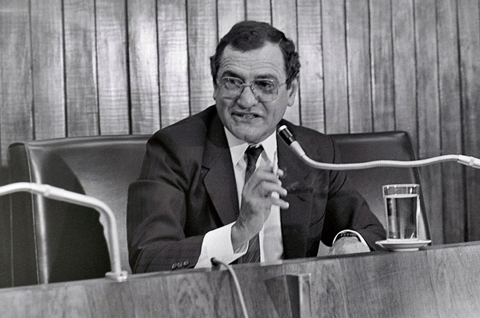 José Paulo Bisol, candidato à vice-presidente na chapa de Lula em 1989 — Foto: CEDI - Câmara dos Deputados