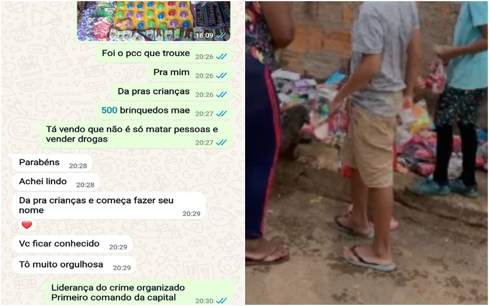 Operação mira suspeitos de integrar o PCC, monitorar forças de segurança e distribuir presentes a crianças para cooptação social 
