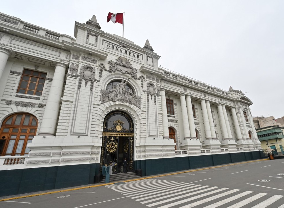 Prédio do Congresso peruano em Lima. — Foto: Cris Bouroncle / AFP