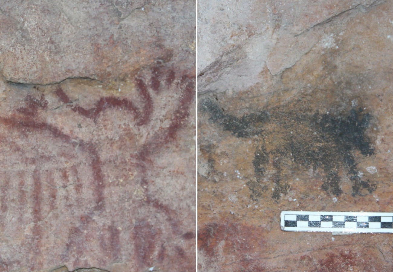 Paredão com pinturas rupestres revela vestígios de 'ocupação ancestral' em serra no Tocantins