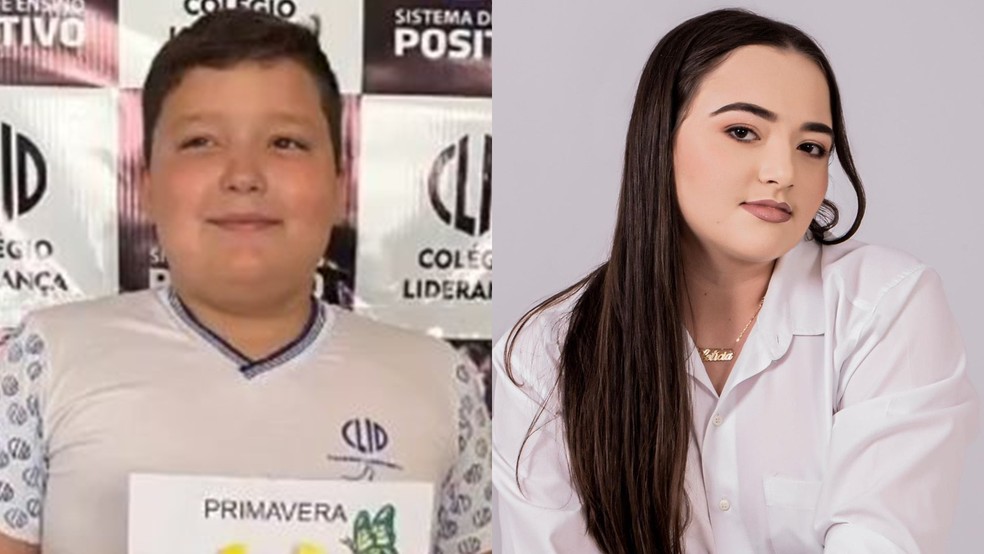 Yerik Silveira Mariz tinha 11 anos e Letícia Almeida tinha 17 anos — Foto: Reprodução/TV Paraíba