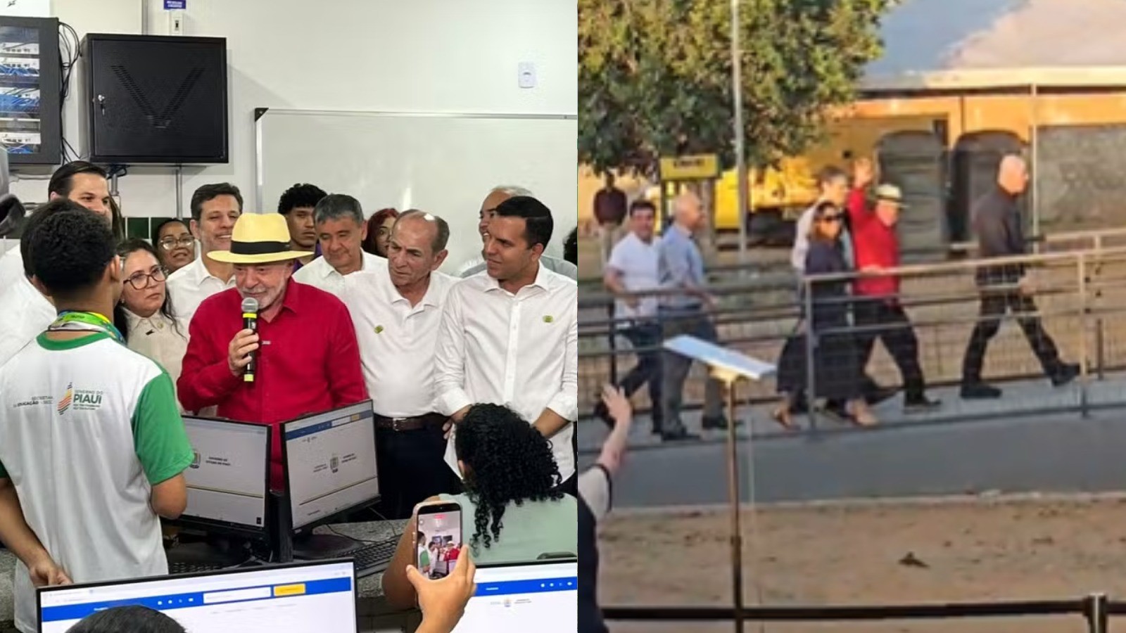 Lula visita escola estadual e obras do VLT em Teresina durante viagem ao Piauí