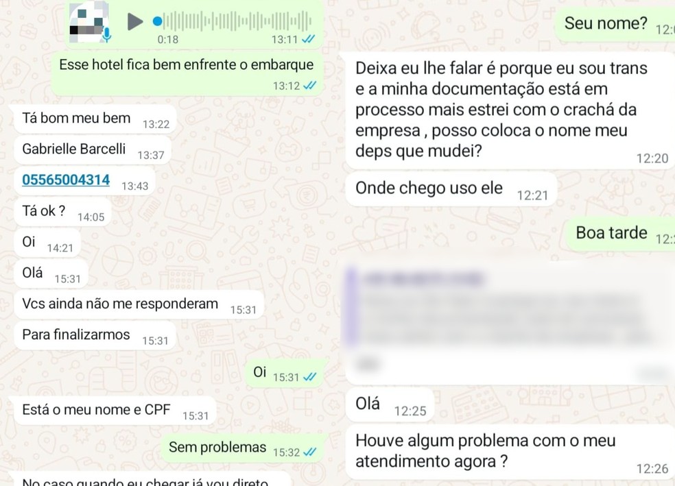 Suspeita se passou por mulher trans para conseguir fazer reserva em hotel em Imperatriz — Foto: Reprodução/Redes Sociais