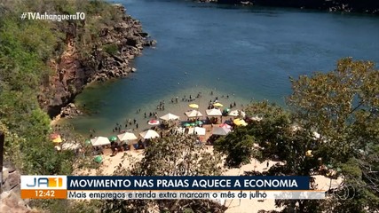 Comerciantes fazem renda extra durante a temporada de praia no Tocantins