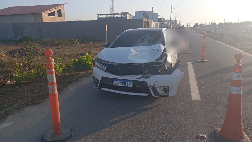 Contador morre atropelado por carro durante excursão em Camocim, no Ceará — Foto: Miquéias Santos