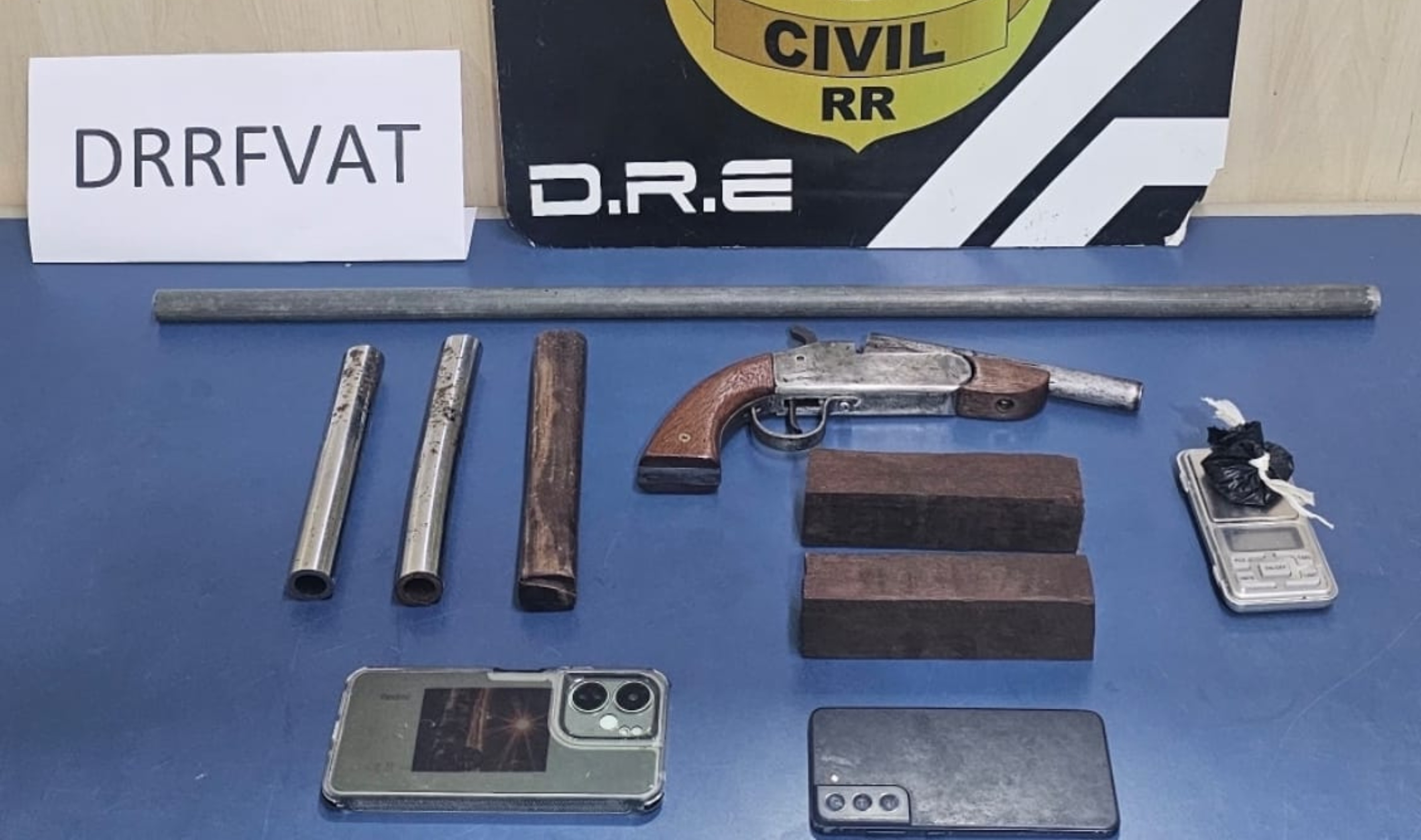 Polícia Civil fecha fábrica clandestina de armas e apreende drogas com primos em Boa Vista