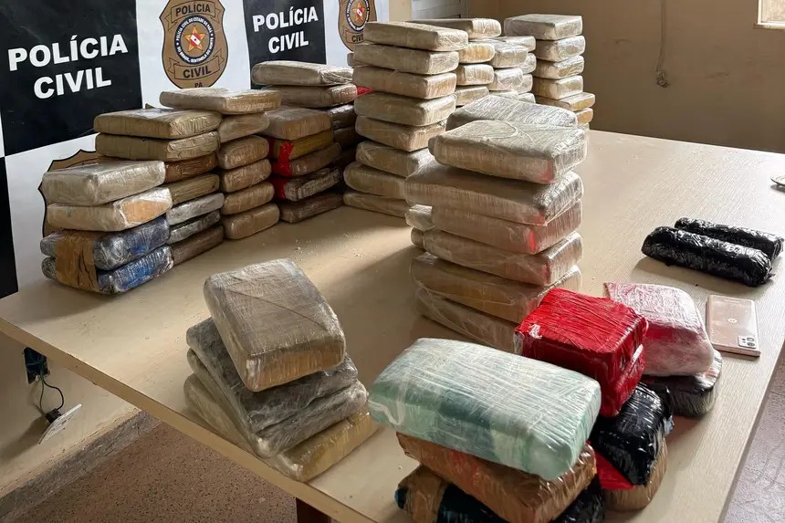 Após denúncia, Polícia Civil apreende mais de 117 kg de drogas e prende dois suspeitos em Juruti