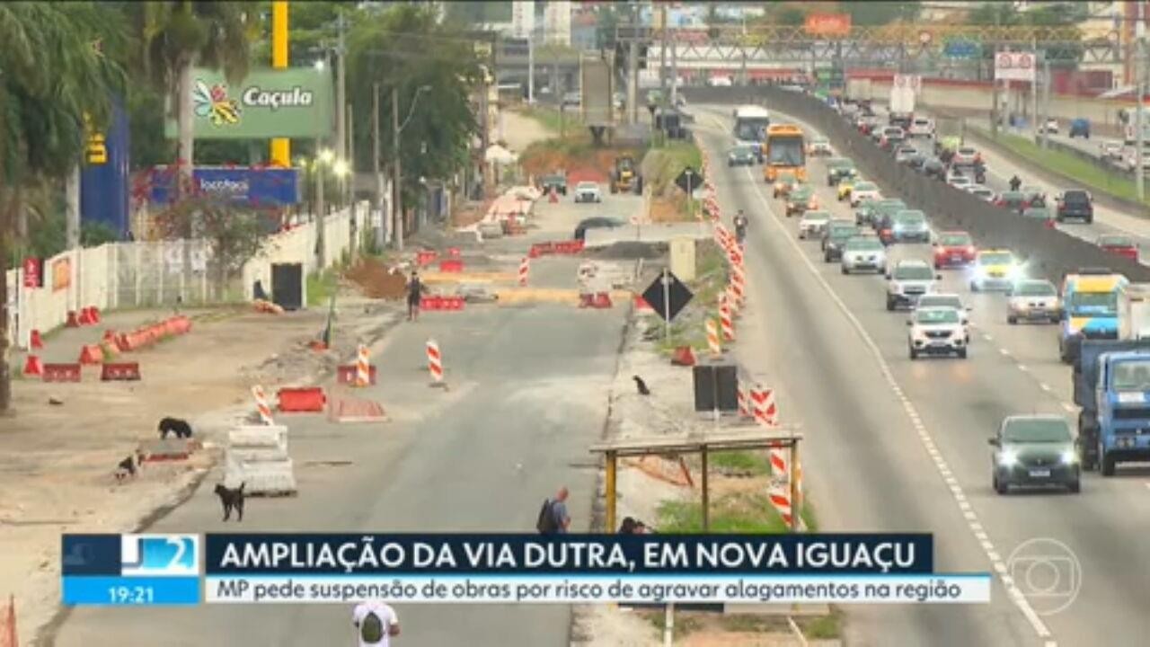 MP pede suspensão de obras da Via Dutra em Nova Iguaçu por risco de agravamento de alagamentos