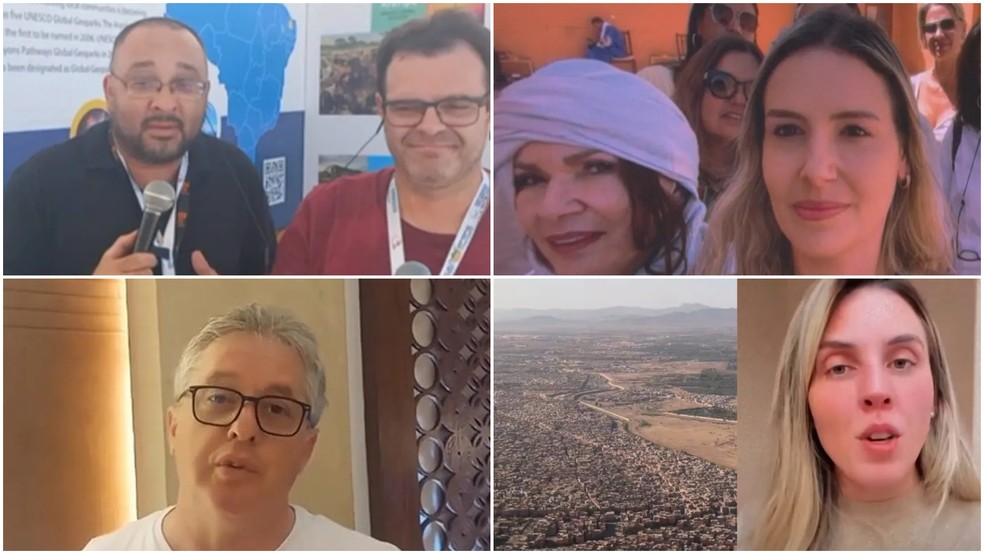 Brasileiros no Marrocos relatam susto e correria com terremoto — Foto: Montagem/g1