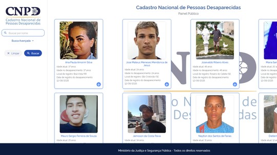 Ministério da Justiça lança portal que unifica dados de pessoas desaparecidas para facilitar buscas - Portal busca facilitar o acesso aos registros de desaparecidos em todo o Brasil; base de dados ainda está em fase de aprimoramento para integrar mais estados.