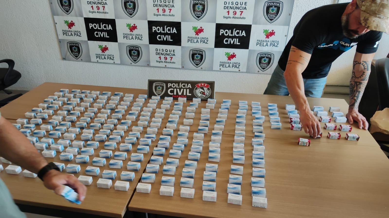 Polícia Civil apreende carga com 250 caixas de anabolizantes em João Pessoa