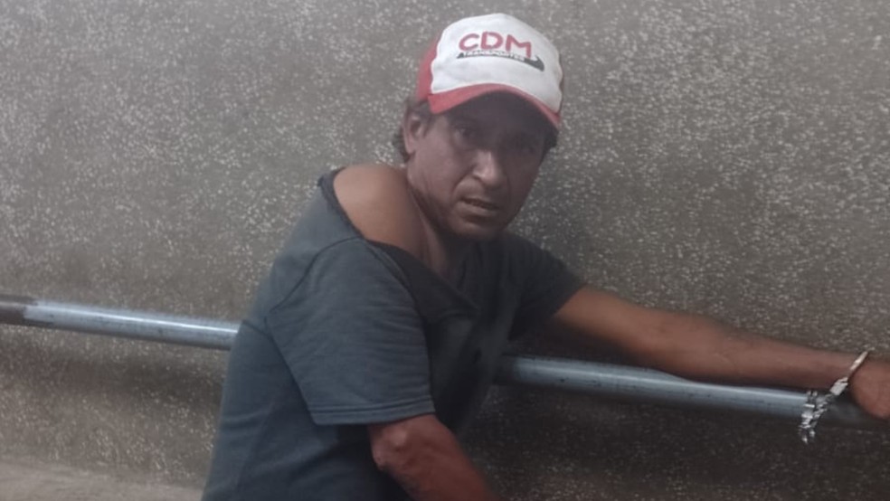 Homem que foi flagrado agredindo mulheres, em São Luís, segundo a Guarda Municipal — Foto: g1