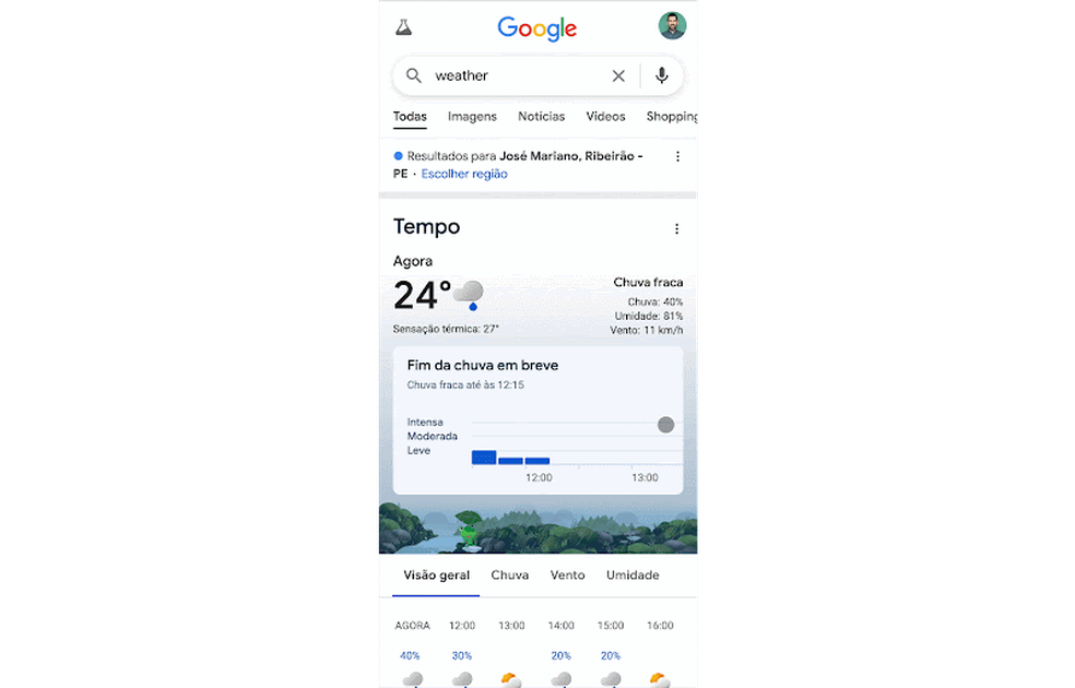 Nowcasting, novidade do Google que promete previsões mais precisas de chuva — Foto: Google