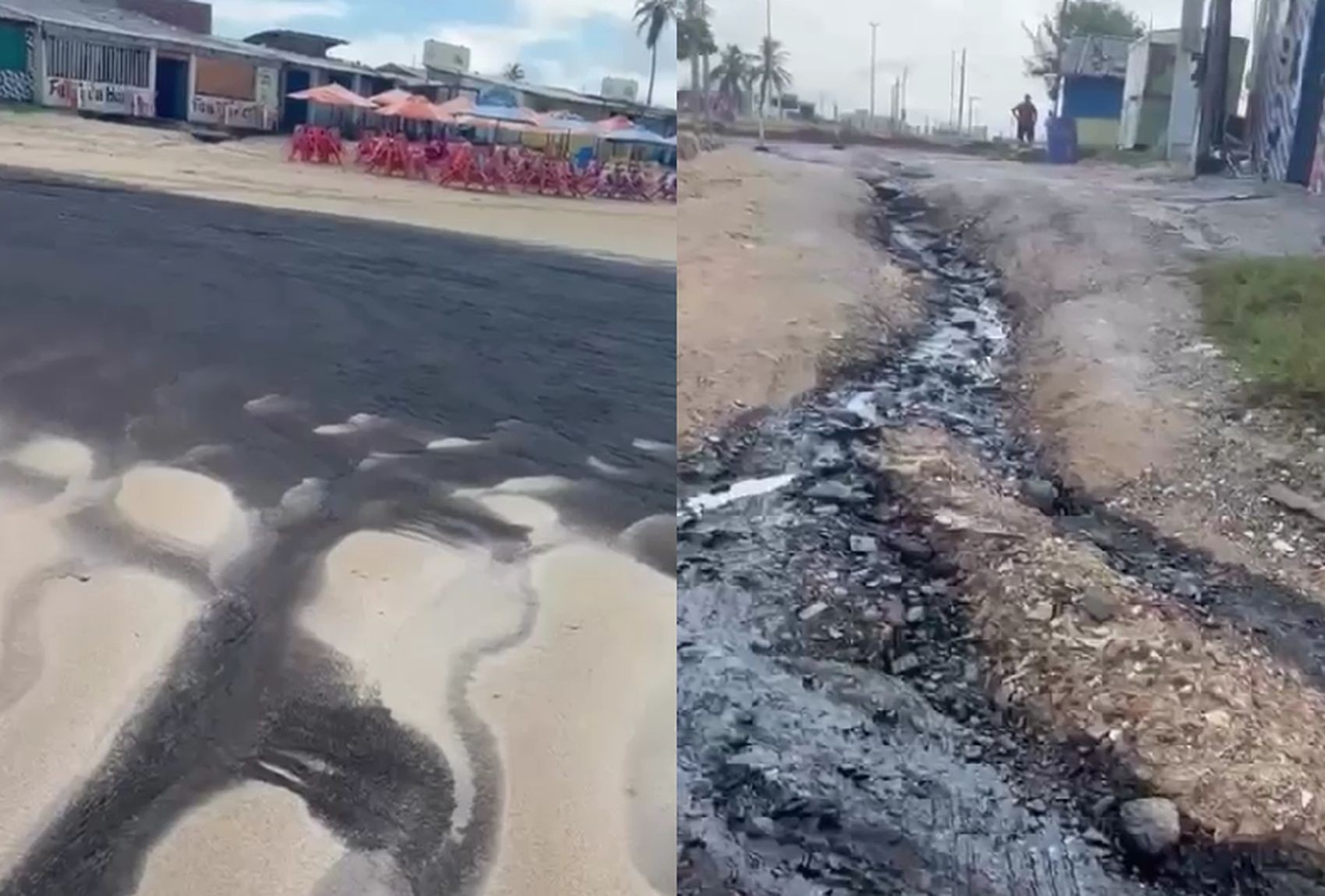 Mancha de óleo preocupa Praia da Costa