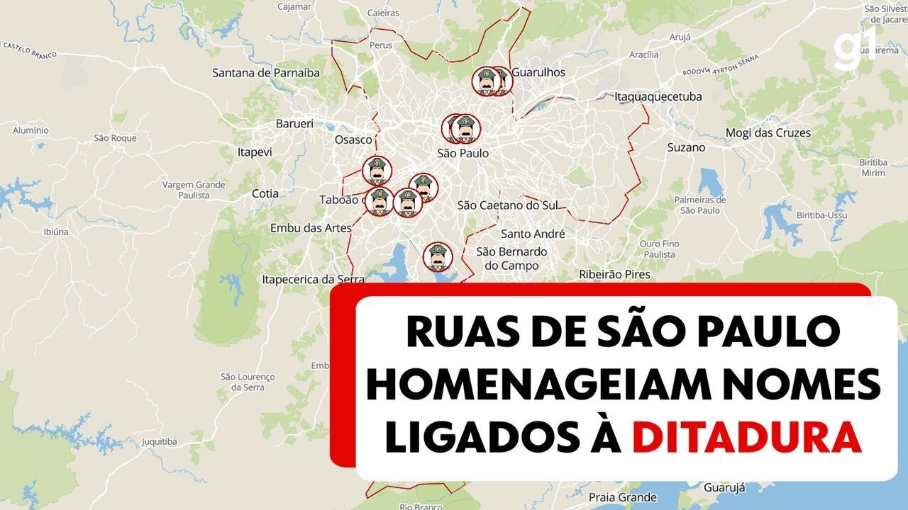 Justiça manda Prefeitura de SP mudar nomes de ruas e espaços ligados à ditadura militar