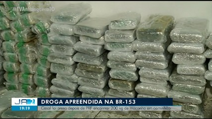 Mais de 200 kg de maconha encontrados em caminhão passam por perícia