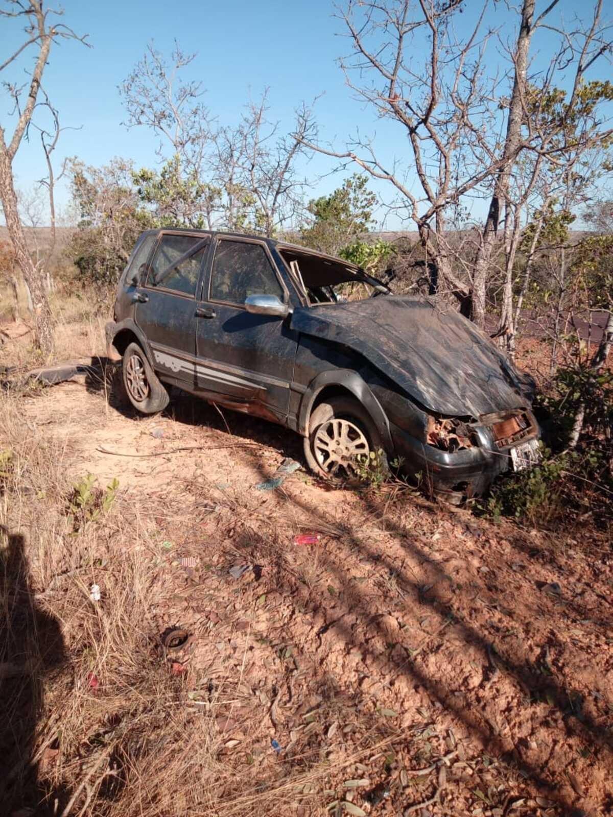 Motorista morre após carro sair da pista, capotar e atingir árvores na AMG-925