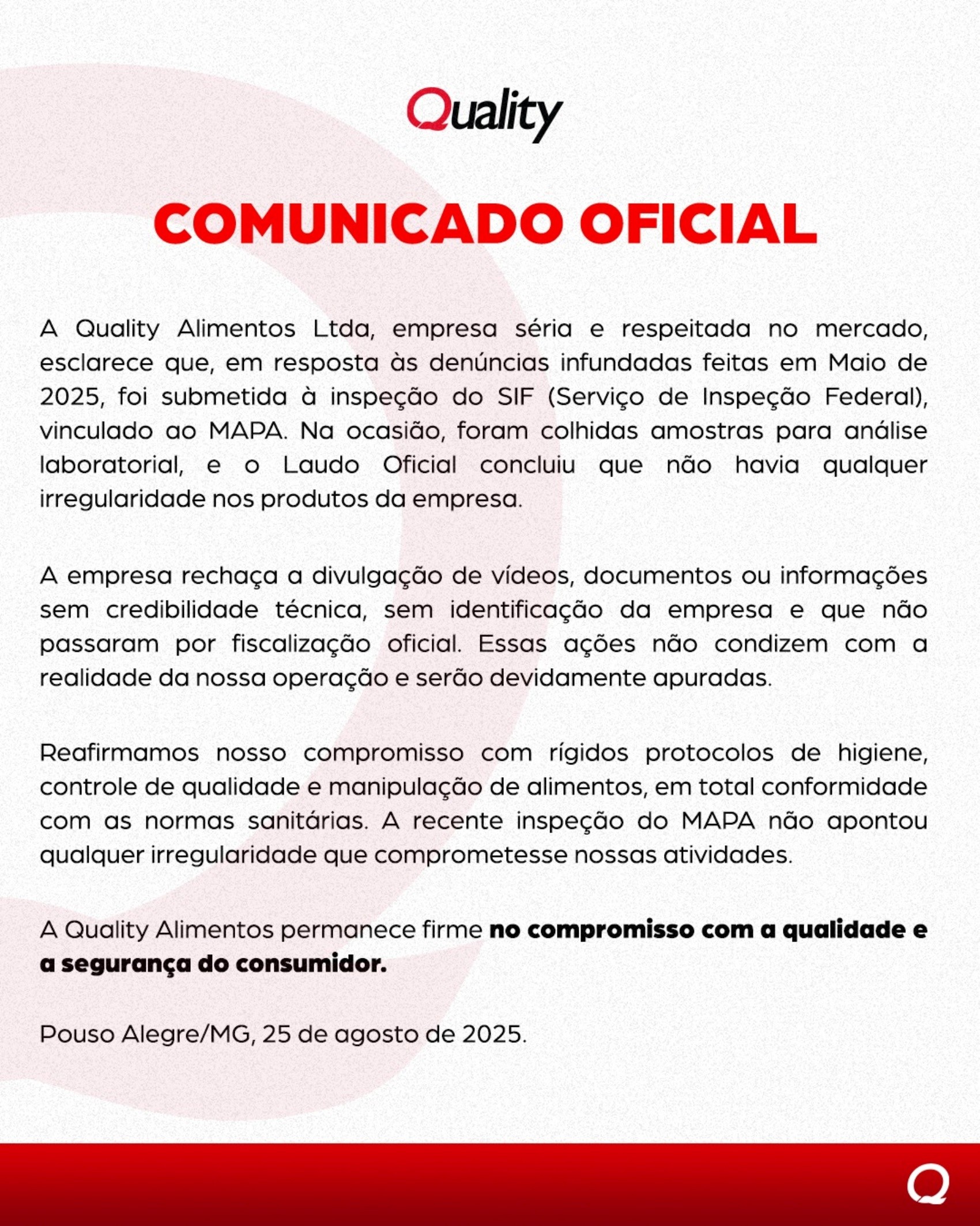 Fábrica de hambúrgueres é paralisada temporariamente por irregularidades sanitárias em Pouso Alegre, MG