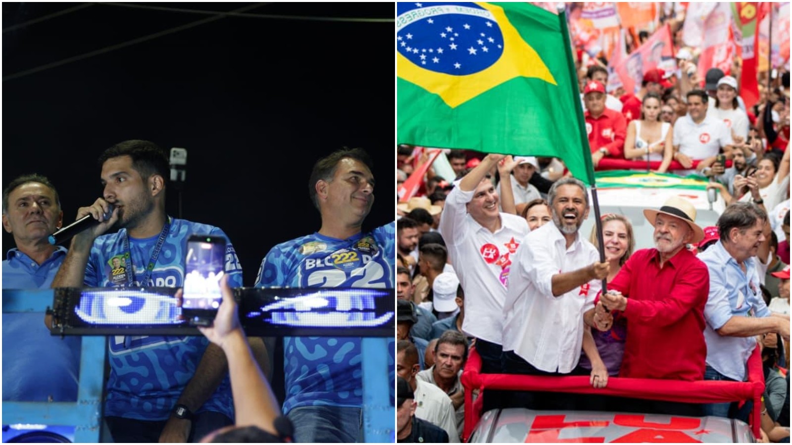 Lideranças de Lula e Flávio Bolsonaro no Ceará traçam estratégias de campanha para o 2º turno