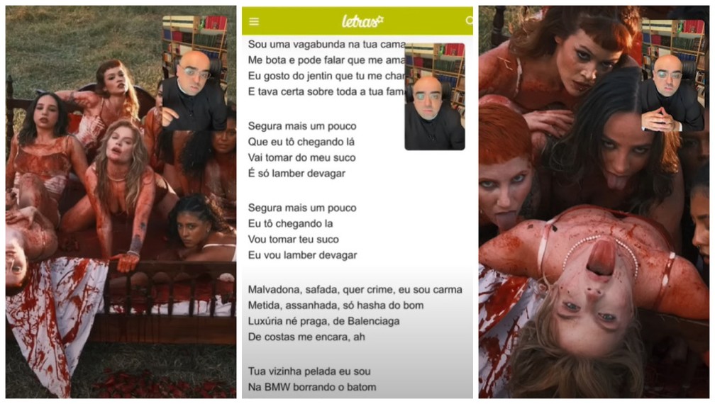O padre Jos Eduardo analisa letras e clipes da cantora Luisa Sonza nas redes sociais.  Foto: Reproduo