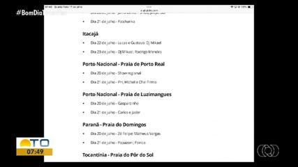Atrações da temporada de praia 2024 são destaque no g1 Tocantins