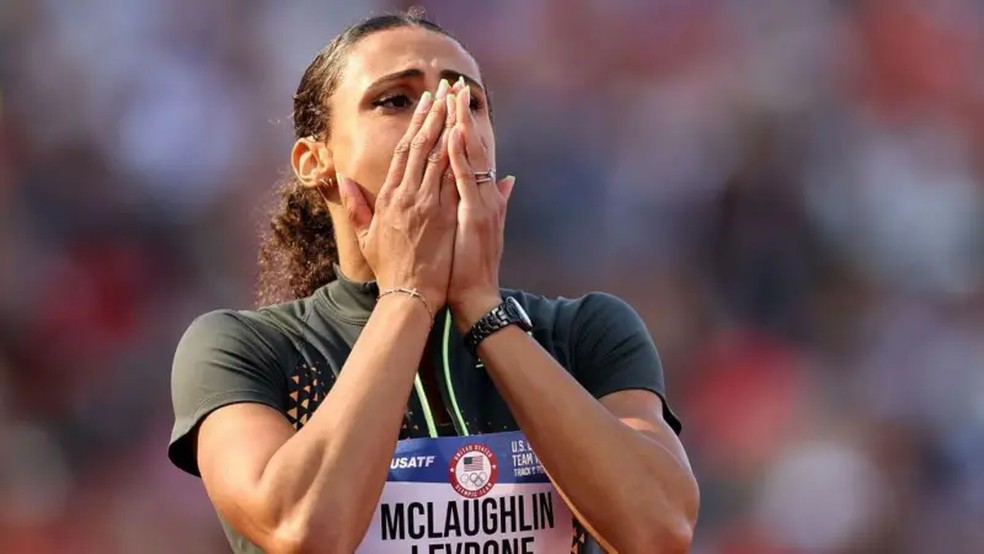 Sydney McLaughlin-Levrone em evento de atletismo nos EUA em 2024 — Foto: Getty Images via BBC