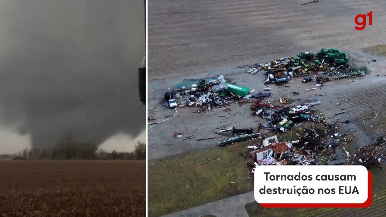 VÍDEO: tornado 'catastrófico' atinge o estado de Arkansas, nos EUA, e deixa rastro de destruição