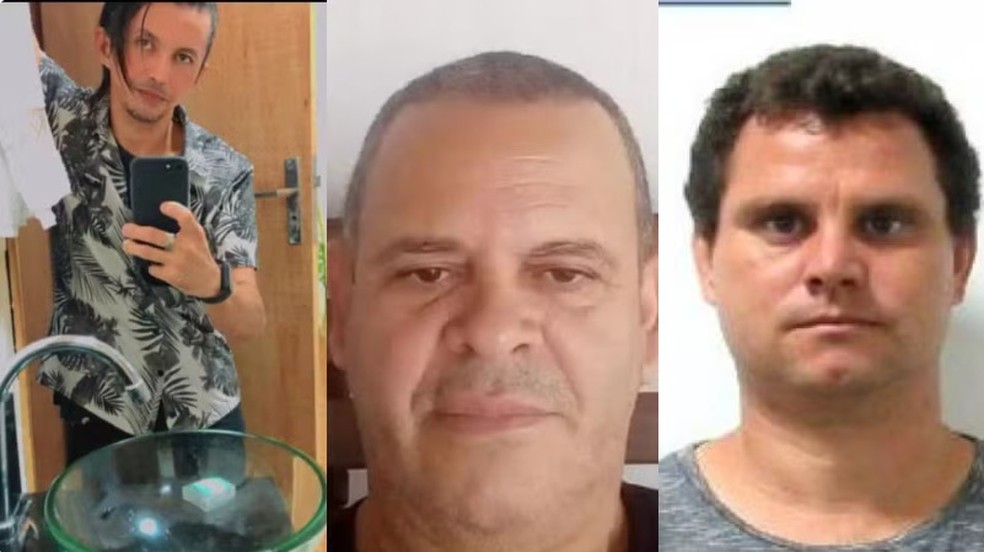 Da esquerda para a direita: Nilson Nogueira, de 42 anos, Elizeu Rosa Coelho, de 58 anos e Marcio Rogerio Carneiro, de 34 anos — Foto: Divulgação
