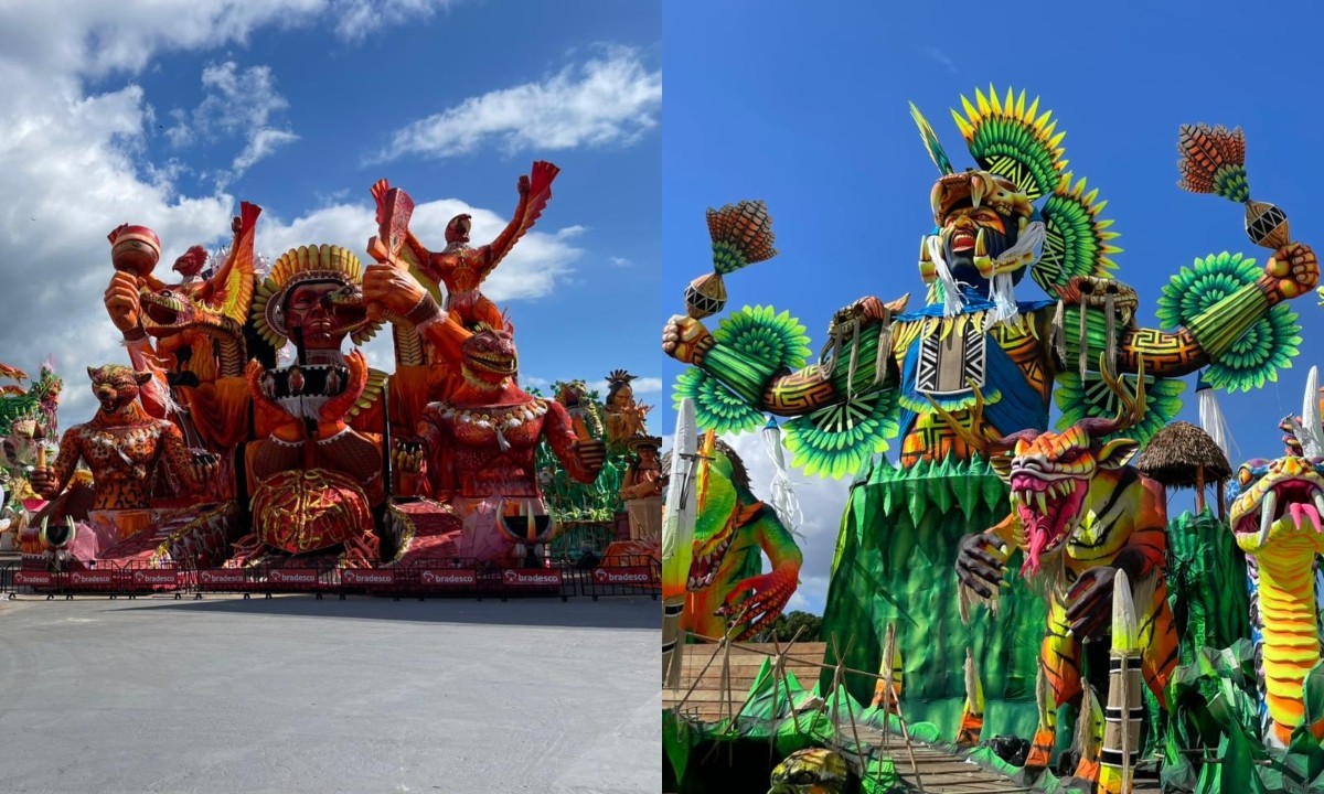 Festival de Parintins 2026: alegorias de Caprichoso e Garantido entram em reta final na concentração do Bumbódromo; VÍDEO