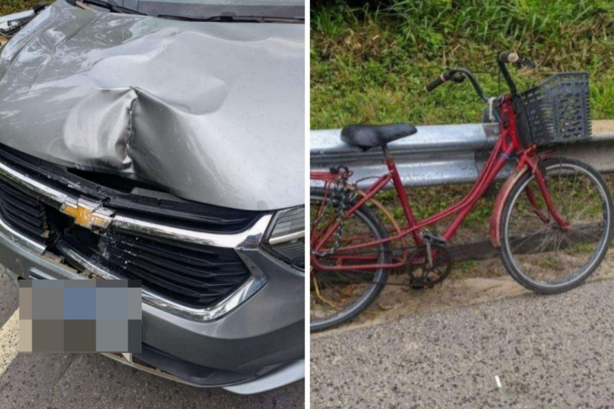 Idoso de bicicleta morre após ser atropelado por carro na Rio-Santos, em Ubatuba