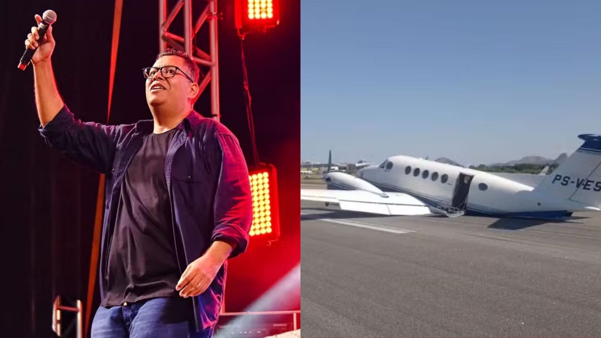 Cantor gospel Anderson Freire estava em avião que fez pouso de barriga em