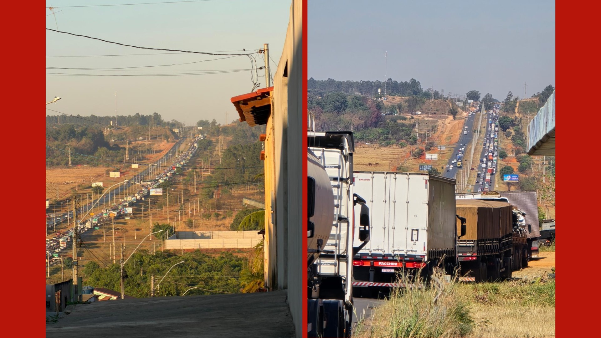 Acidente e obras mantêm BR-020 congestionada por mais de 6 horas