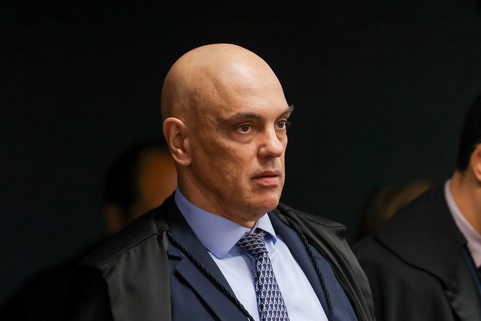 Ministro Alexandre de Moraes durante a sessão da Primeira Turma do STF. — Foto: Gustavo Moreno/STF