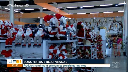 Produtos natalinos começam a enfeitar as prateleiras das lojas no Tocantins
